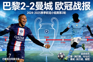巴黎 2-2 曼城 欧冠战报